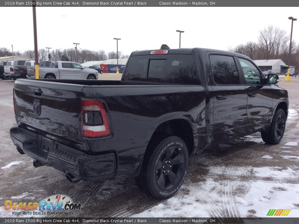 2019 Ram 1500 Big Horn Crew Cab 4x4 Diamond Black Crystal Pearl / Black Photo #7