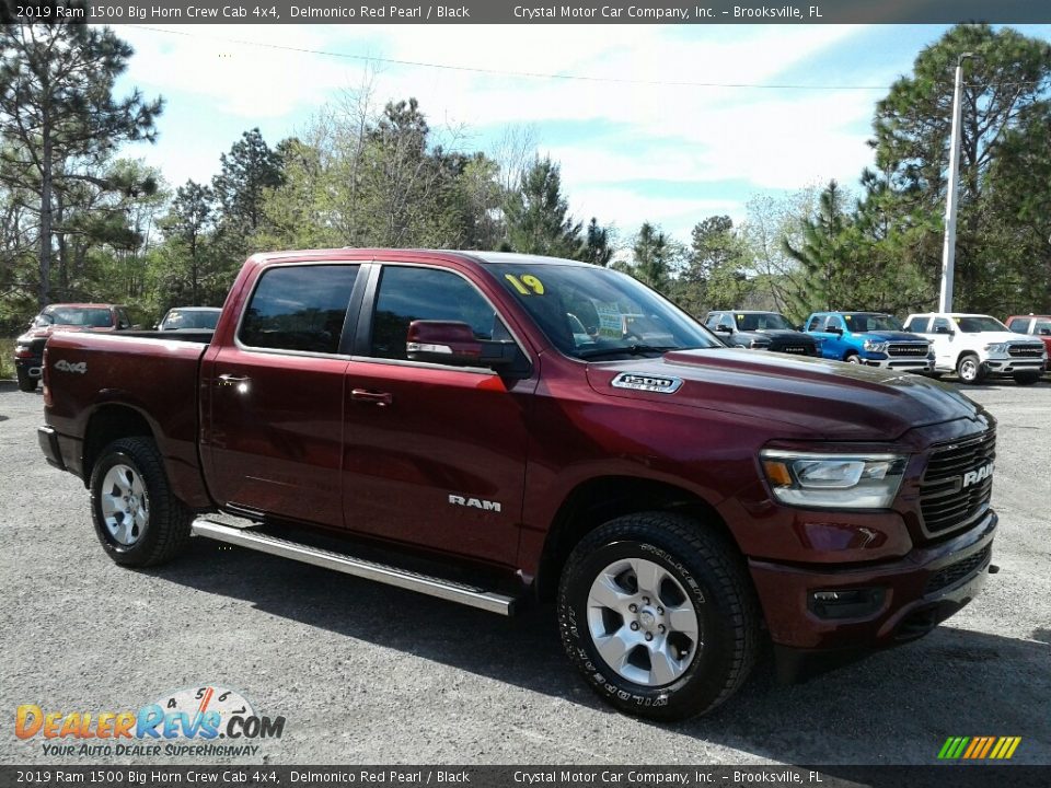 2019 Ram 1500 Big Horn Crew Cab 4x4 Delmonico Red Pearl / Black Photo #7