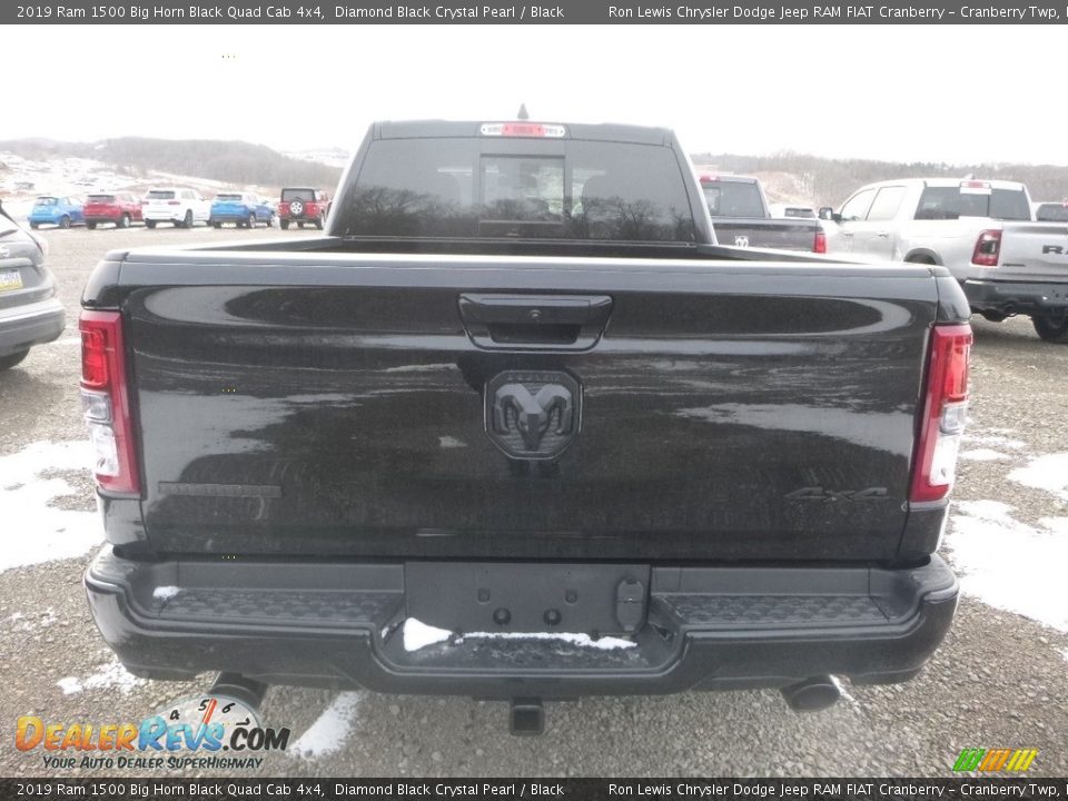 2019 Ram 1500 Big Horn Black Quad Cab 4x4 Diamond Black Crystal Pearl / Black Photo #4