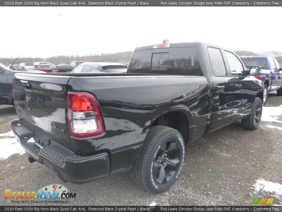 2019 Ram 1500 Big Horn Black Quad Cab 4x4 Diamond Black Crystal Pearl / Black Photo #5