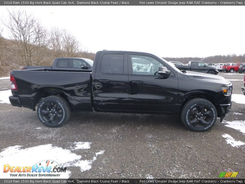 2019 Ram 1500 Big Horn Black Quad Cab 4x4 Diamond Black Crystal Pearl / Black Photo #6