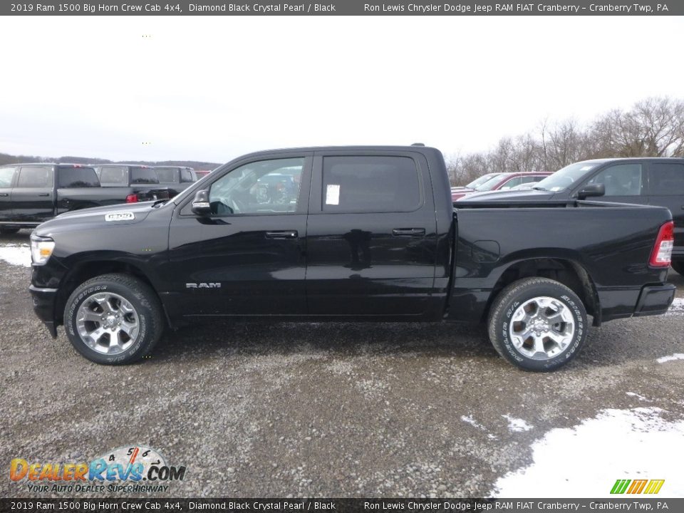 2019 Ram 1500 Big Horn Crew Cab 4x4 Diamond Black Crystal Pearl / Black Photo #2