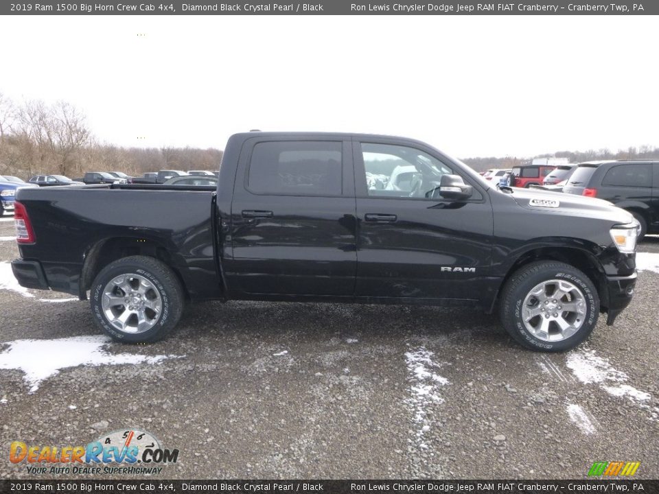 2019 Ram 1500 Big Horn Crew Cab 4x4 Diamond Black Crystal Pearl / Black Photo #6