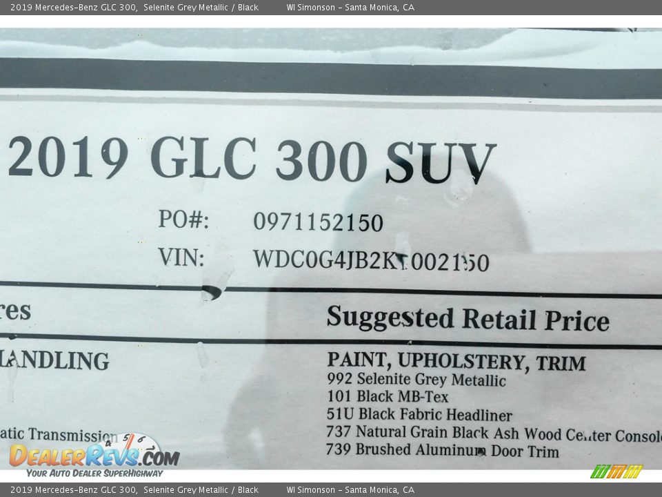 2019 Mercedes-Benz GLC 300 Selenite Grey Metallic / Black Photo #11