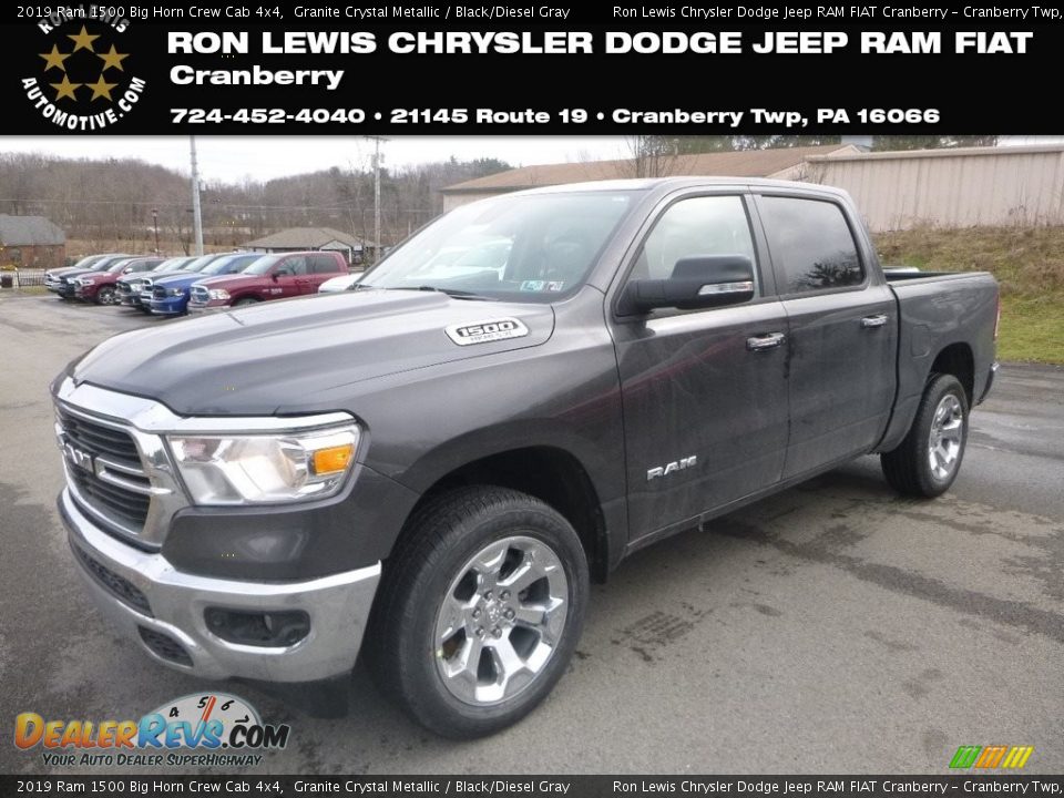 2019 Ram 1500 Big Horn Crew Cab 4x4 Granite Crystal Metallic / Black/Diesel Gray Photo #1