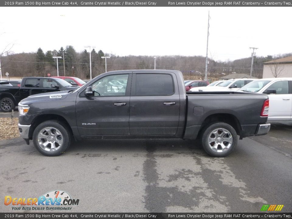 2019 Ram 1500 Big Horn Crew Cab 4x4 Granite Crystal Metallic / Black/Diesel Gray Photo #3