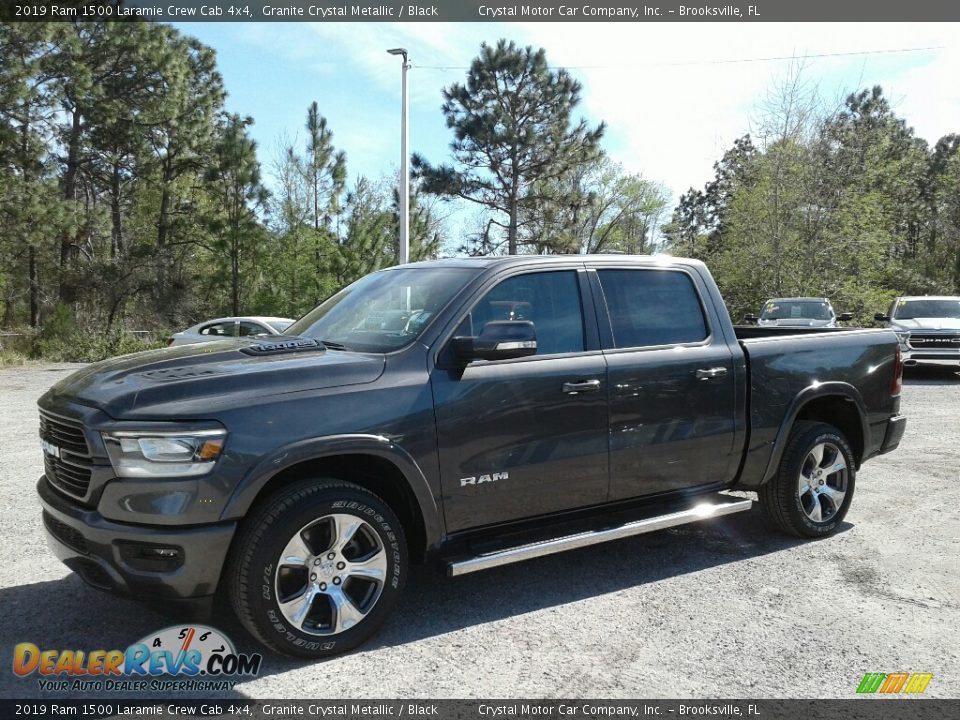 2019 Ram 1500 Laramie Crew Cab 4x4 Granite Crystal Metallic / Black Photo #1