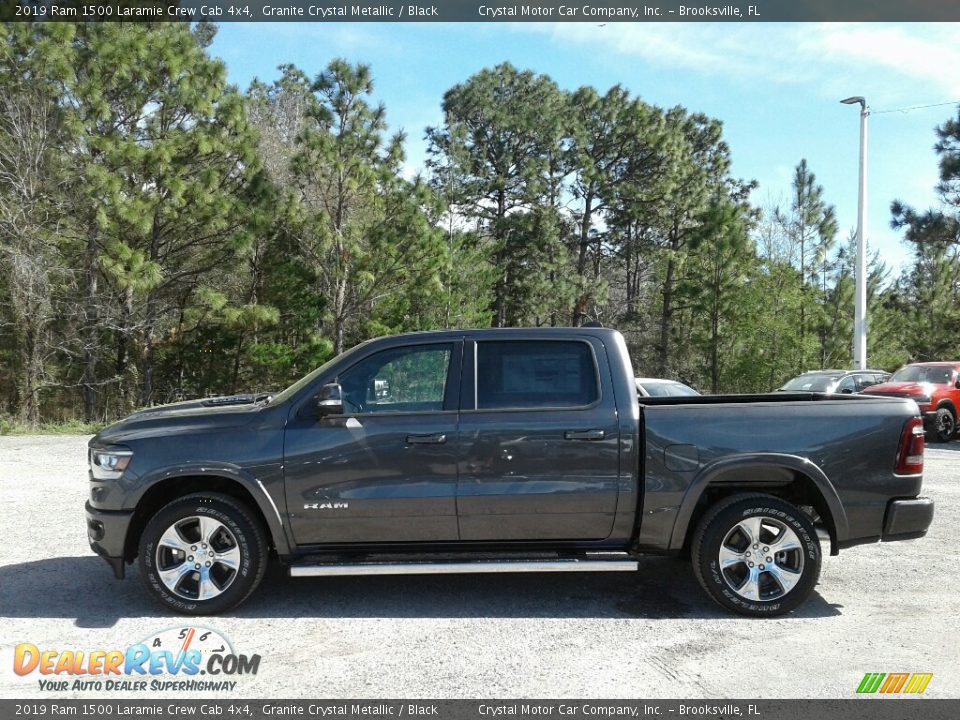 2019 Ram 1500 Laramie Crew Cab 4x4 Granite Crystal Metallic / Black Photo #2