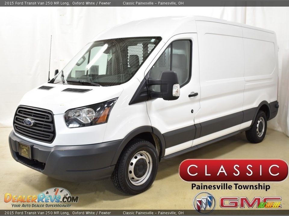 2015 Ford Transit Van 250 MR Long Oxford White / Pewter Photo #1