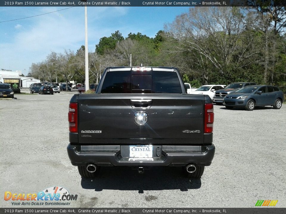 2019 Ram 1500 Laramie Crew Cab 4x4 Granite Crystal Metallic / Black Photo #4