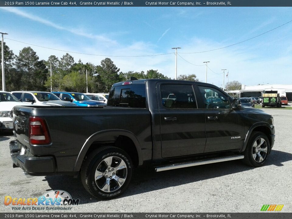 2019 Ram 1500 Laramie Crew Cab 4x4 Granite Crystal Metallic / Black Photo #5
