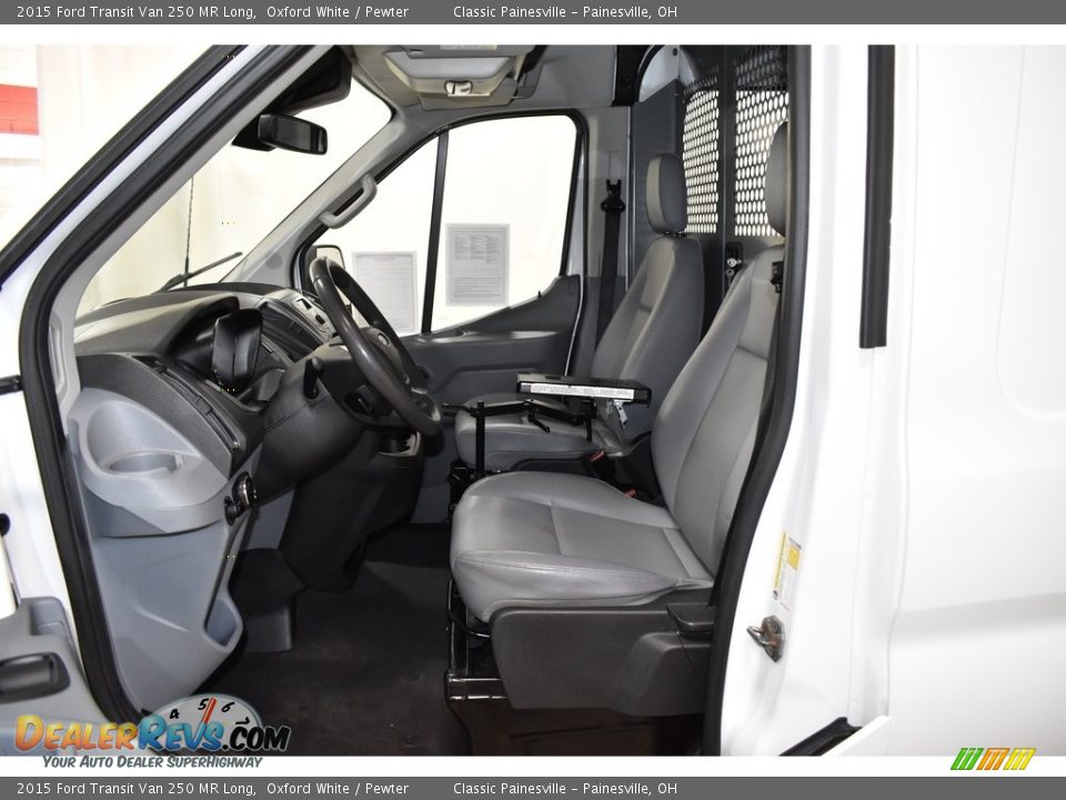 2015 Ford Transit Van 250 MR Long Oxford White / Pewter Photo #7