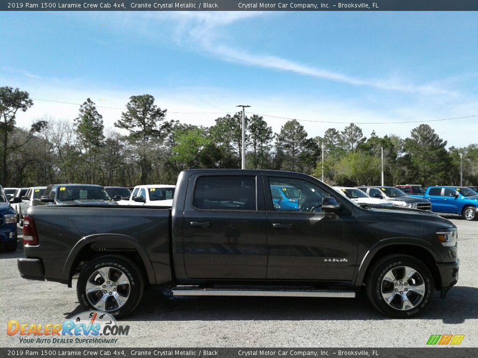 2019 Ram 1500 Laramie Crew Cab 4x4 Granite Crystal Metallic / Black Photo #6