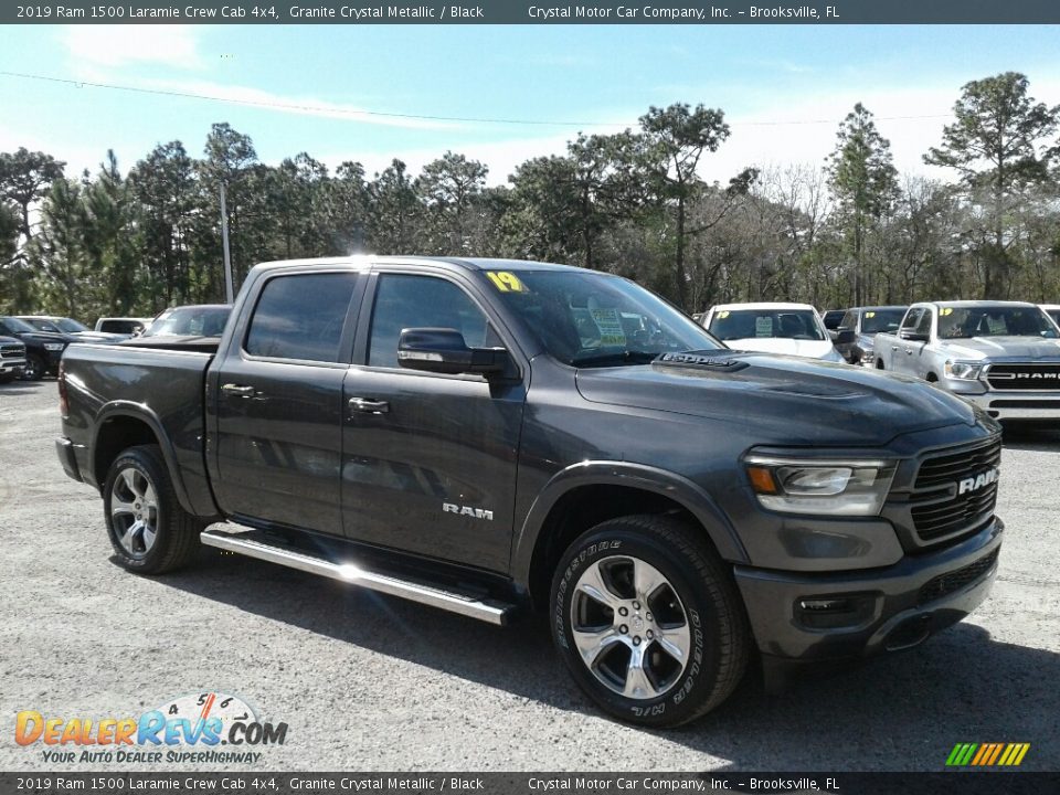 2019 Ram 1500 Laramie Crew Cab 4x4 Granite Crystal Metallic / Black Photo #7