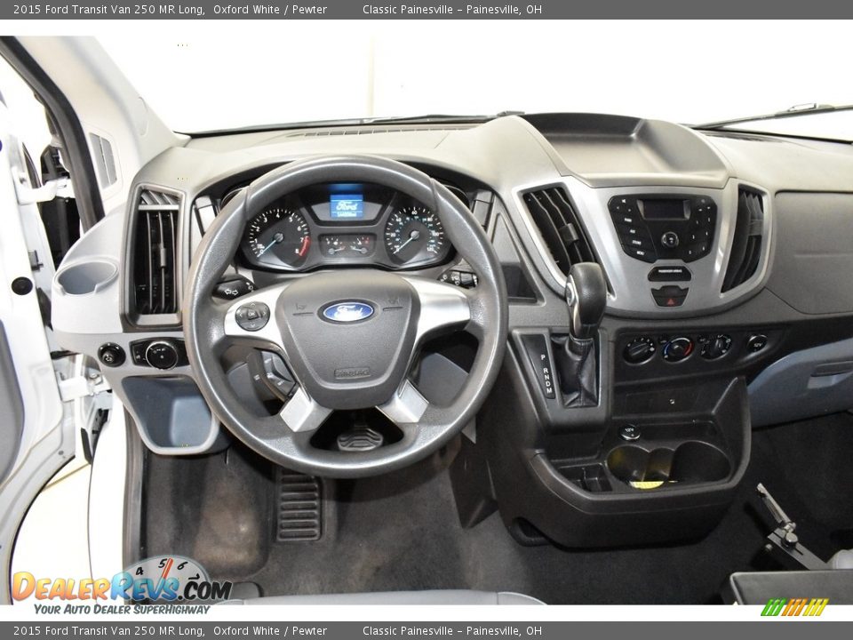 2015 Ford Transit Van 250 MR Long Oxford White / Pewter Photo #10