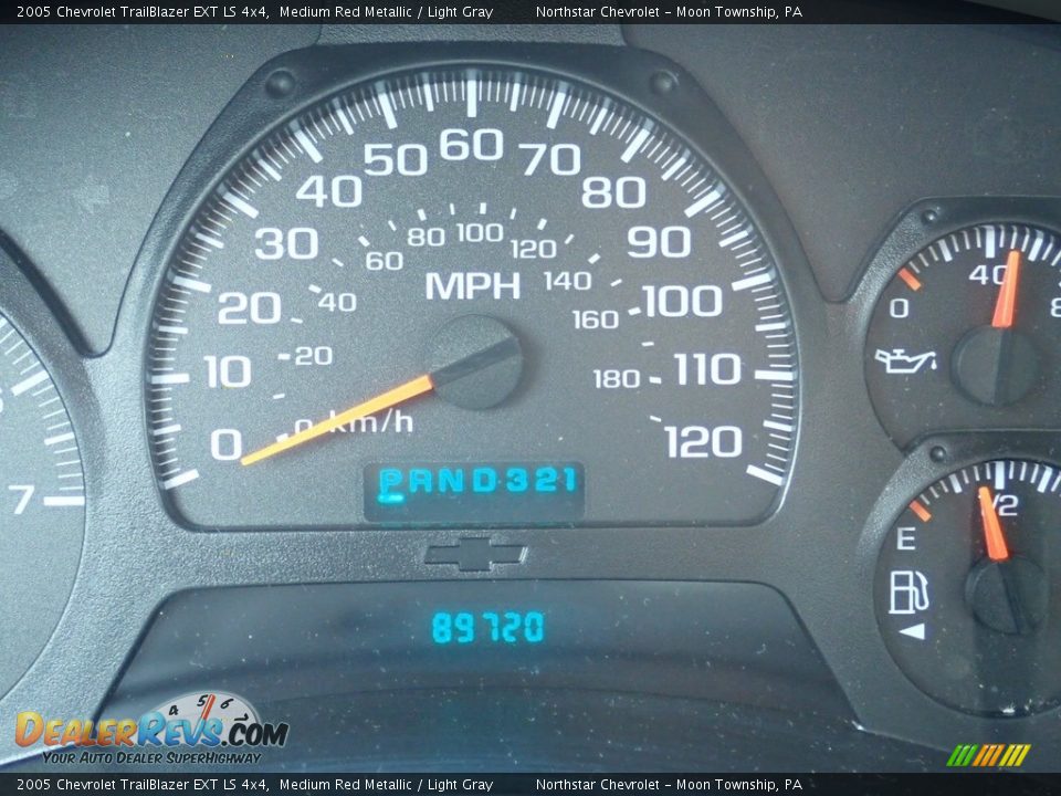 2005 Chevrolet TrailBlazer EXT LS 4x4 Medium Red Metallic / Light Gray Photo #15