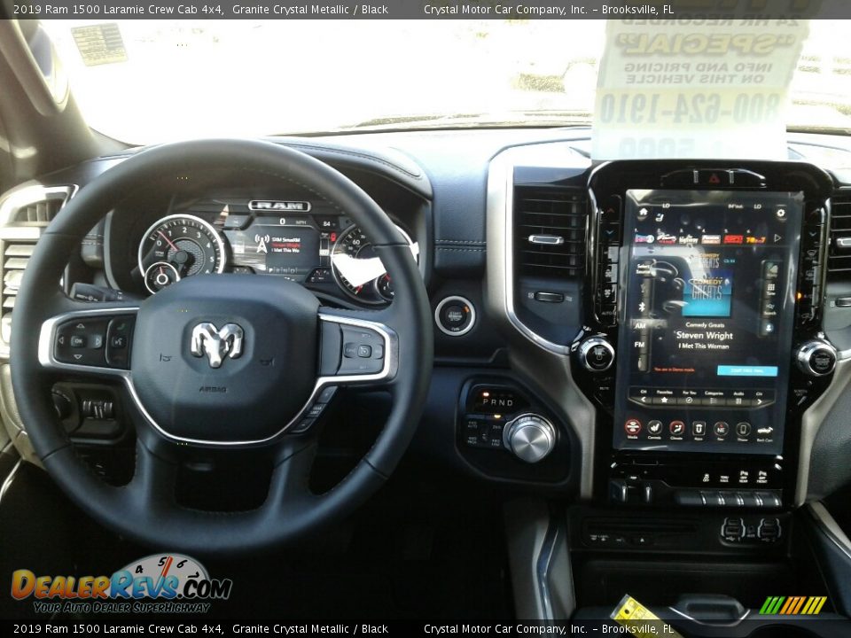 2019 Ram 1500 Laramie Crew Cab 4x4 Granite Crystal Metallic / Black Photo #13