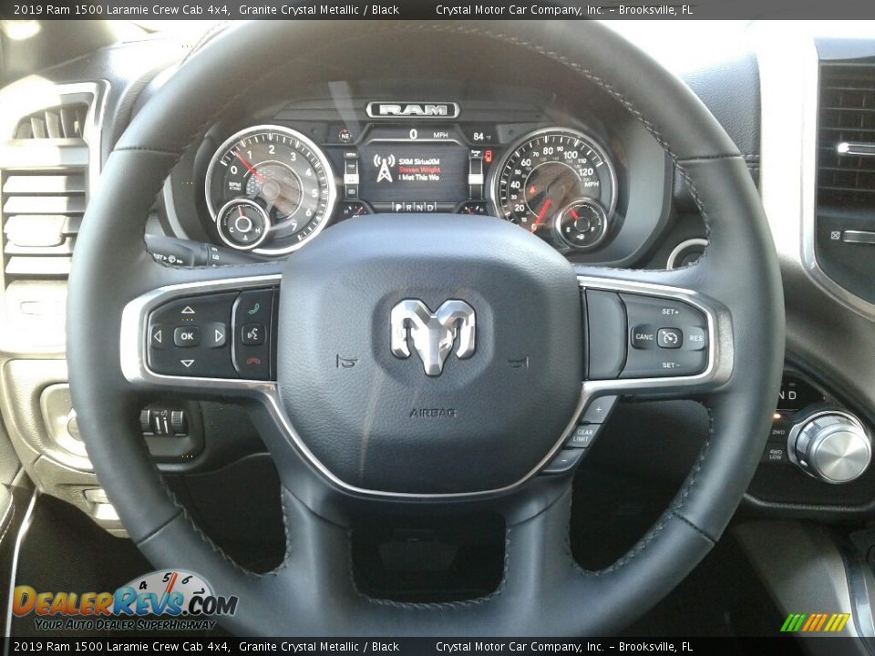 2019 Ram 1500 Laramie Crew Cab 4x4 Granite Crystal Metallic / Black Photo #14