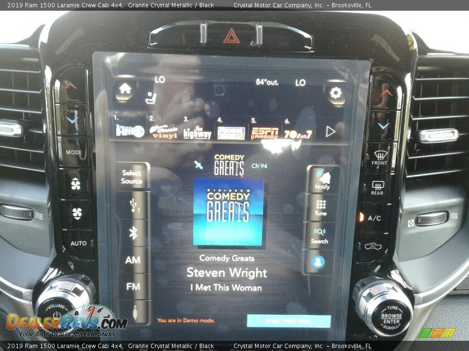 2019 Ram 1500 Laramie Crew Cab 4x4 Granite Crystal Metallic / Black Photo #15