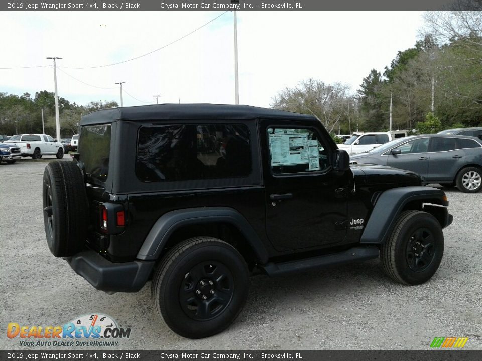 2019 Jeep Wrangler Sport 4x4 Black / Black Photo #5