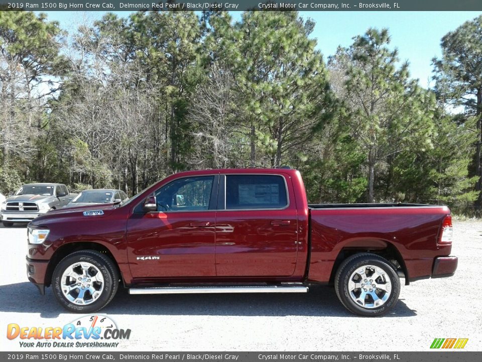 2019 Ram 1500 Big Horn Crew Cab Delmonico Red Pearl / Black/Diesel Gray Photo #2