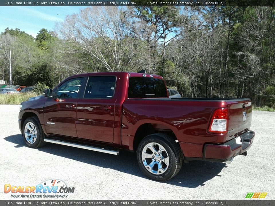 2019 Ram 1500 Big Horn Crew Cab Delmonico Red Pearl / Black/Diesel Gray Photo #3