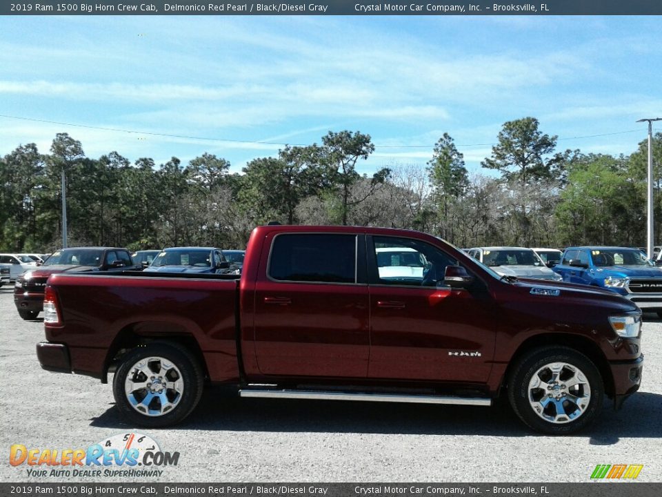 2019 Ram 1500 Big Horn Crew Cab Delmonico Red Pearl / Black/Diesel Gray Photo #6