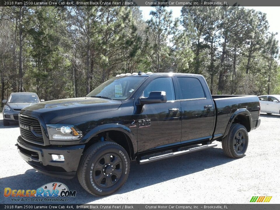 2018 Ram 2500 Laramie Crew Cab 4x4 Brilliant Black Crystal Pearl / Black Photo #1