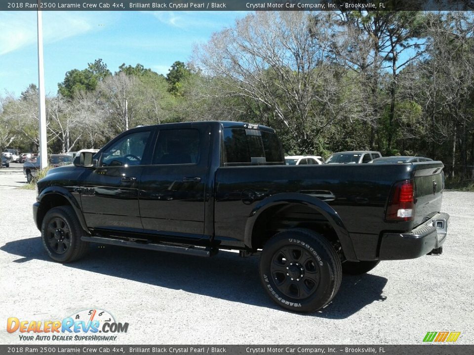 2018 Ram 2500 Laramie Crew Cab 4x4 Brilliant Black Crystal Pearl / Black Photo #3