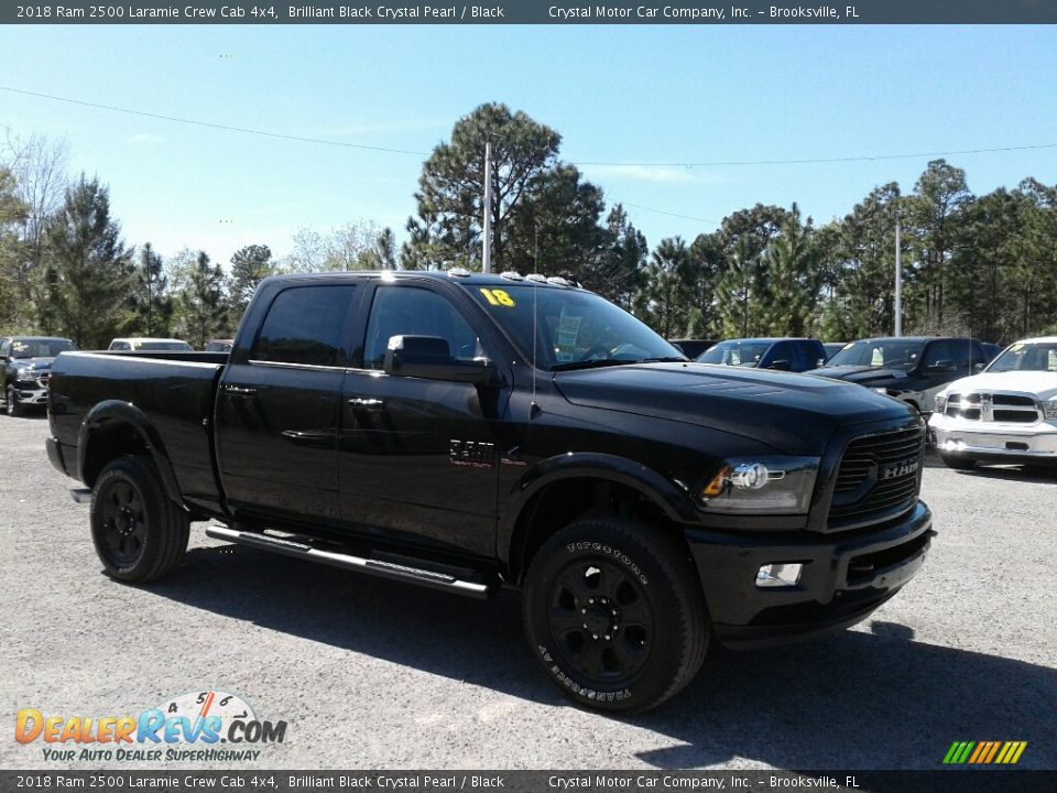 2018 Ram 2500 Laramie Crew Cab 4x4 Brilliant Black Crystal Pearl / Black Photo #7