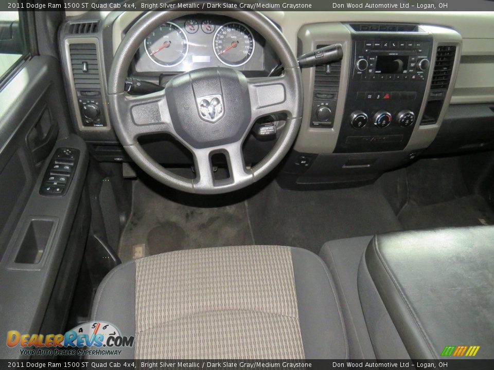 2011 Dodge Ram 1500 ST Quad Cab 4x4 Bright Silver Metallic / Dark Slate Gray/Medium Graystone Photo #21