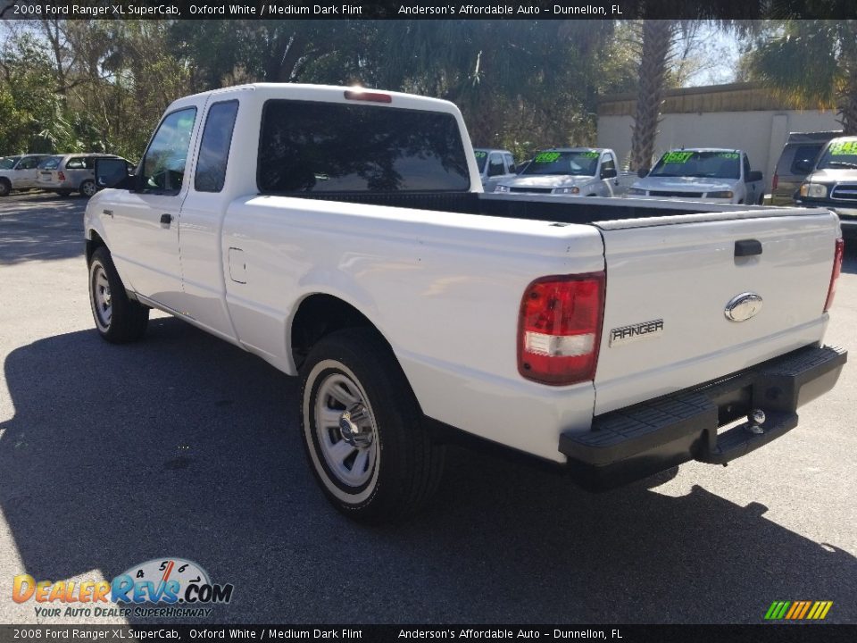 2008 Ford Ranger XL SuperCab Oxford White / Medium Dark Flint Photo #6