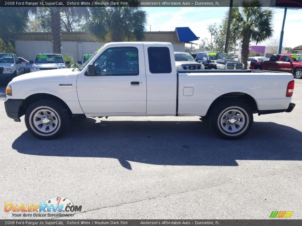 2008 Ford Ranger XL SuperCab Oxford White / Medium Dark Flint Photo #7