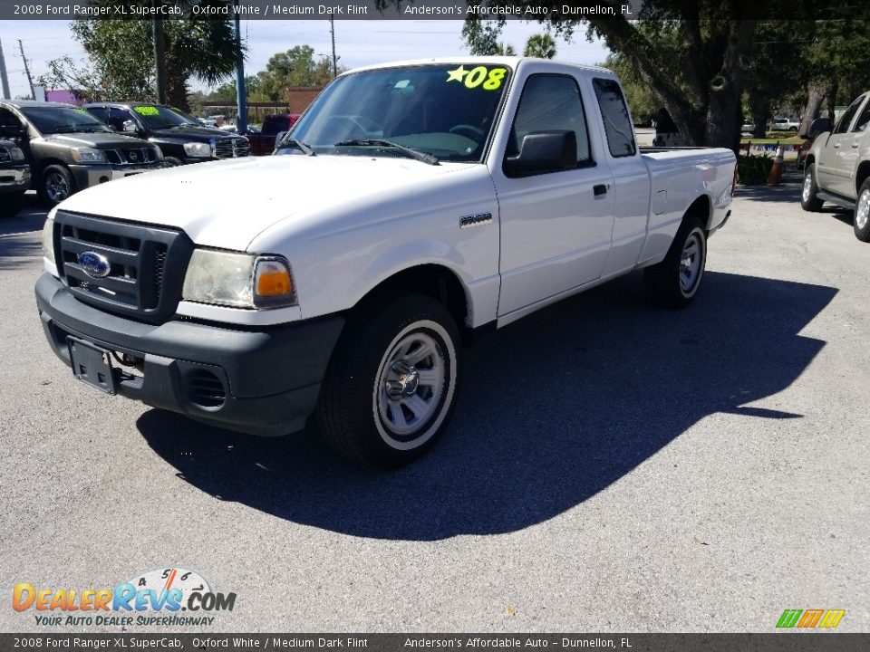 2008 Ford Ranger XL SuperCab Oxford White / Medium Dark Flint Photo #8