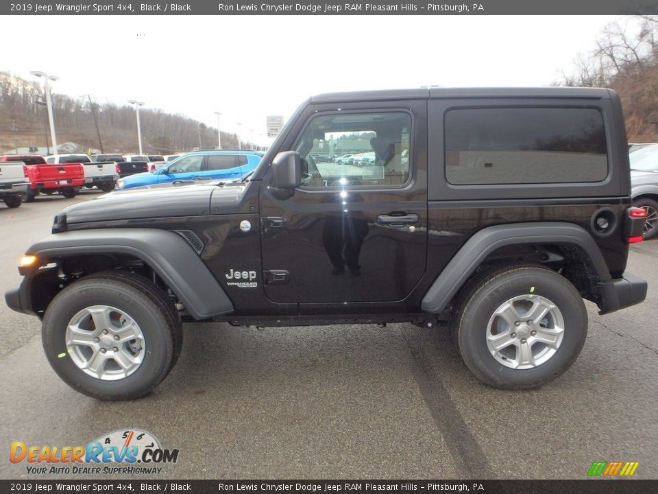 2019 Jeep Wrangler Sport 4x4 Black / Black Photo #2