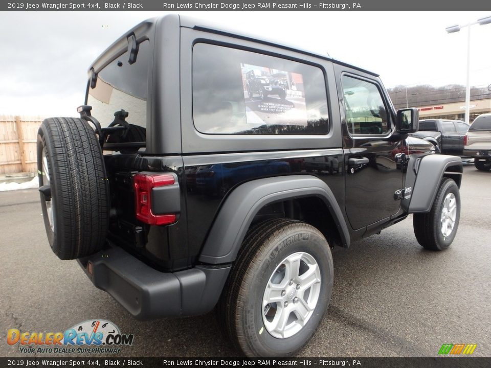 2019 Jeep Wrangler Sport 4x4 Black / Black Photo #6