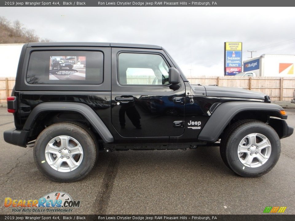 2019 Jeep Wrangler Sport 4x4 Black / Black Photo #7