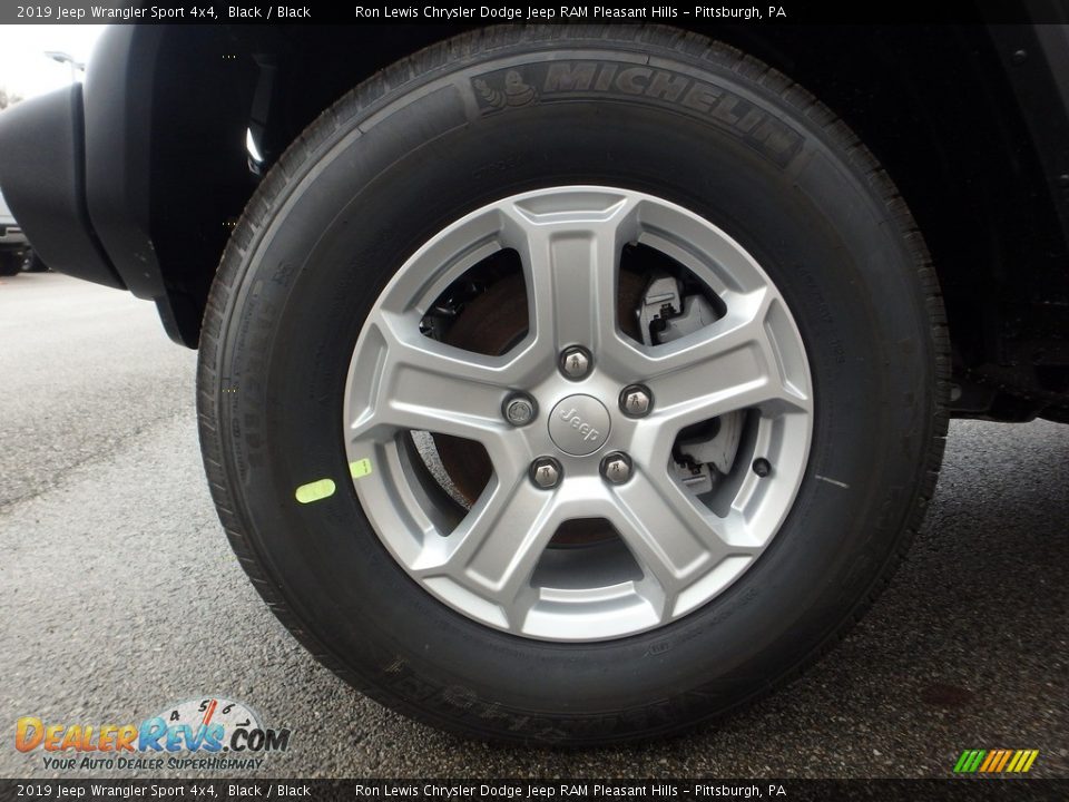 2019 Jeep Wrangler Sport 4x4 Black / Black Photo #10