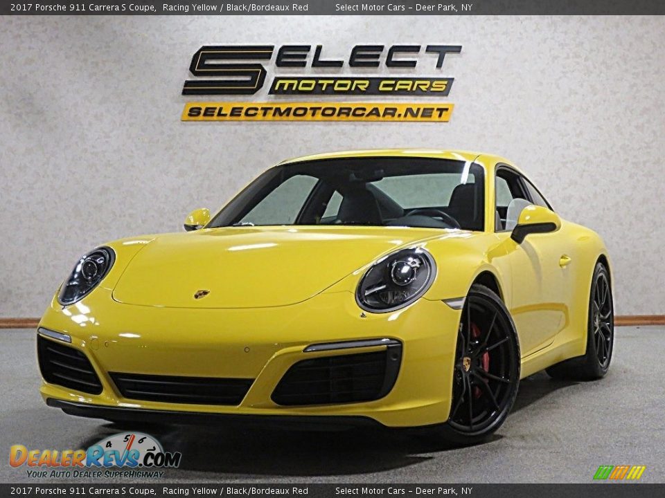 2017 Porsche 911 Carrera S Coupe Racing Yellow / Black/Bordeaux Red Photo #11