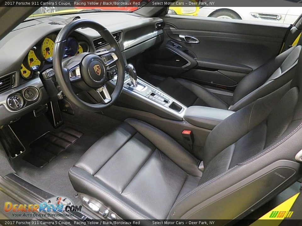 Black/Bordeaux Red Interior - 2017 Porsche 911 Carrera S Coupe Photo #16