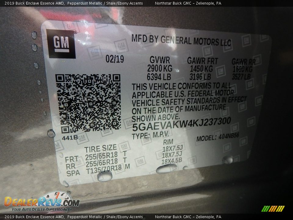 2019 Buick Enclave Essence AWD Pepperdust Metallic / Shale/Ebony Accents Photo #16