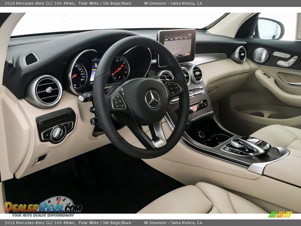 2019 Mercedes-Benz GLC 300 4Matic Polar White / Silk Beige/Black Photo #4