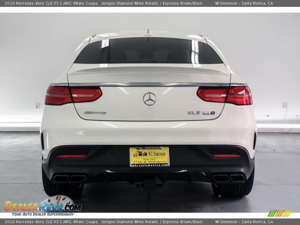2019 Mercedes-Benz GLE 63 S AMG 4Matic Coupe designo Diamond White Metallic / Espresso Brown/Black Photo #3