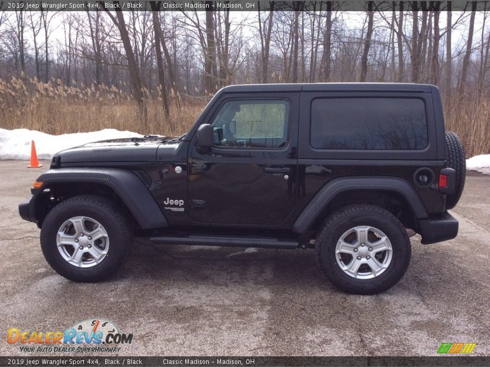 2019 Jeep Wrangler Sport 4x4 Black / Black Photo #3