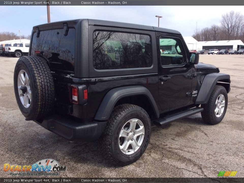 2019 Jeep Wrangler Sport 4x4 Black / Black Photo #6