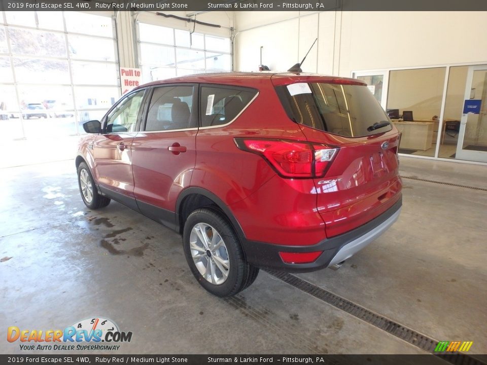 2019 Ford Escape SEL 4WD Ruby Red / Medium Light Stone Photo #4