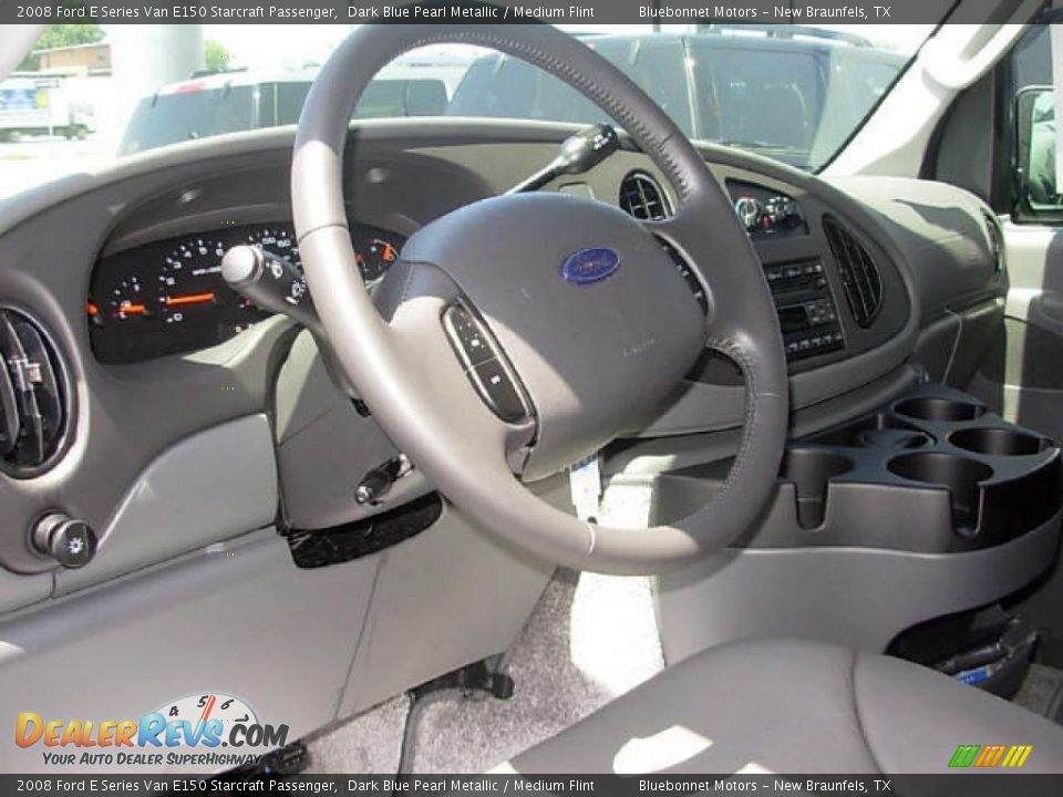 2008 Ford E Series Van E150 Starcraft Passenger Dark Blue Pearl Metallic / Medium Flint Photo #8