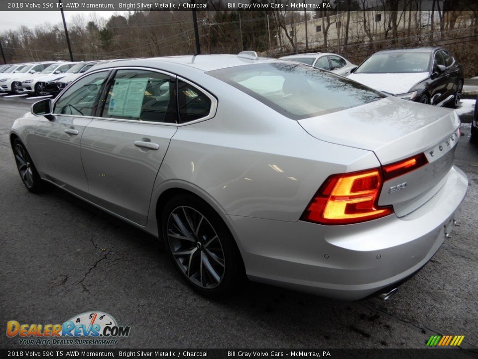 2018 Volvo S90 T5 AWD Momentum Bright Silver Metallic / Charcoal Photo #6