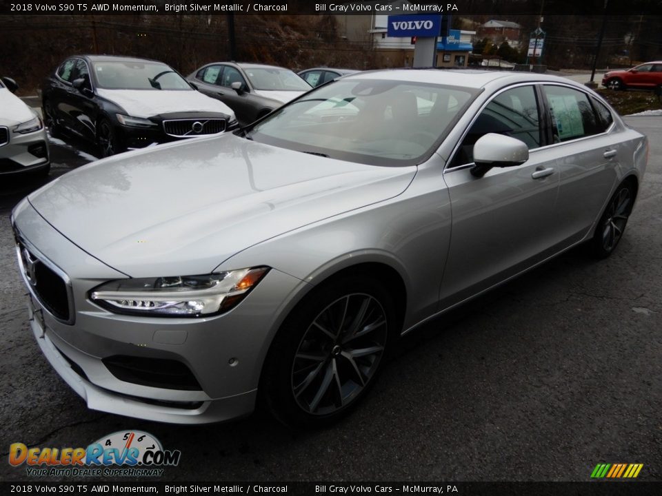 2018 Volvo S90 T5 AWD Momentum Bright Silver Metallic / Charcoal Photo #8