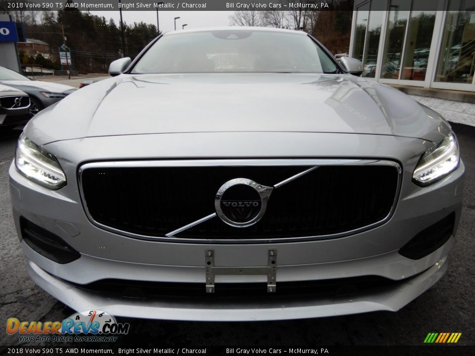 2018 Volvo S90 T5 AWD Momentum Bright Silver Metallic / Charcoal Photo #9